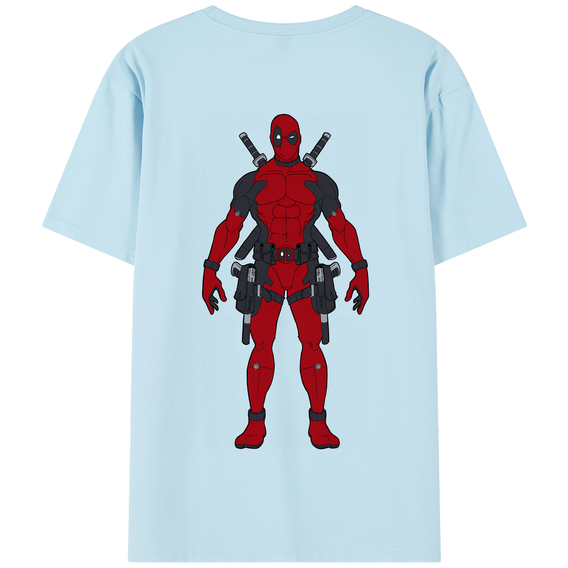 （画像用） Deadpool デッドプール 綿100％半袖Tシャツ（背面プリント）